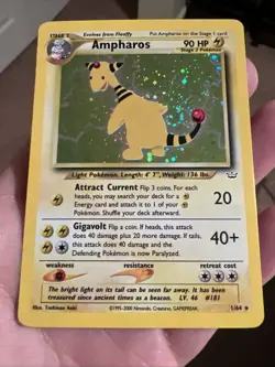 Pokemon Vintage Holo Card Lot Ampharos, Scyther ex, Hitmontop, Milotic - Image 3