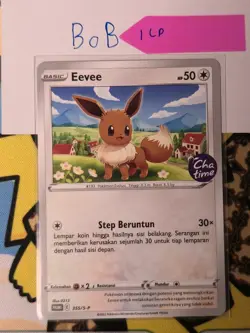 Pokemon TCG Indonesia Eevee Chatime promo 355/S-P LP 1 - Image 1
