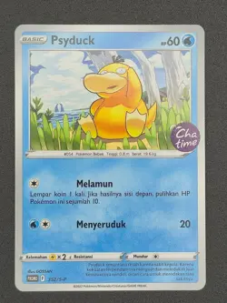 Pokemon TCG Indonesia Psyduck Chatime promo 352/S-P LP 2 - Image 2