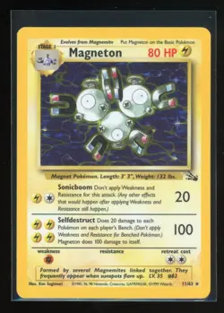 Magneton 11/62 Holo Rare Fossil Pokemon Unlimited Holo NM - Image 1