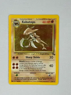 Pokemon TCG Pokemon Kabutops Holo Rare 9/62 NM/LP - Image 1