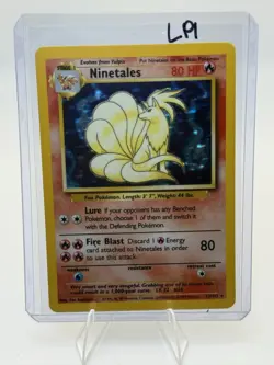 Pokemon TCG Ninetales Base Set Holo Unlimited Rare Card 12/102 LP Condition - Image 1