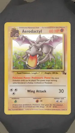 Aerodactyl 1/62 - Fossil Set - LP - Holo - Pokemon TCG - Vintage 1999 - Image 1