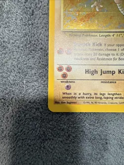 Pokemon TCG Hitmonlee 7/62 Fossil Holo Rare Unlimited - Image 2