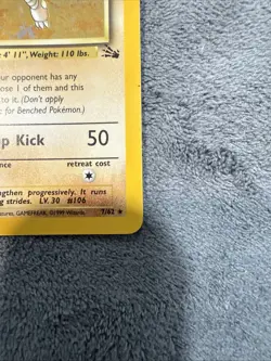 Pokemon TCG Hitmonlee 7/62 Fossil Holo Rare Unlimited - Image 3