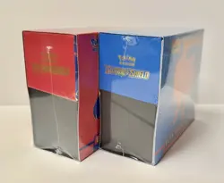 Pokemon Sword & Shield Base Elite Trainer 2 Boxes Zacian Zamazenta Red and Blue - Image 4