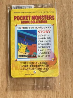 Pokemon Japanese Carddass 1999 187 Pikachu Vs Charizard Bandai PSA 9 68803918 - Image 1
