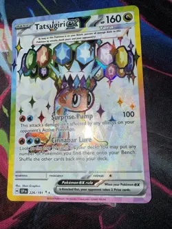 Pokemon TCG Tatsugiri EX Ultra Rare Card 226/191 Surging Sparks NM - Image 2