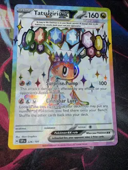Pokemon TCG Tatsugiri EX Ultra Rare Card 226/191 Surging Sparks NM - Image 3