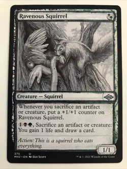 MTG Modern Horizons 2 Ravenous Squirrel Showcase 375 NM - Image 1
