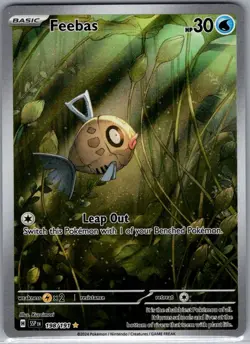 Feebas 198/191 SV08: Surging Sparks - Pokemon Card - NM - Image 1