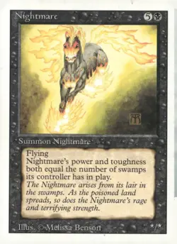 Magic: The Gathering MTG - Revised Edition- NIGHTMARE - Image 1