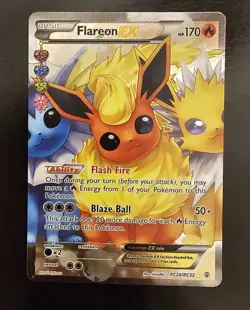 Pokemon TCG Flareon EX Generations Ultra Rare Full Art Holo Card RC28/RC32 - Image 1
