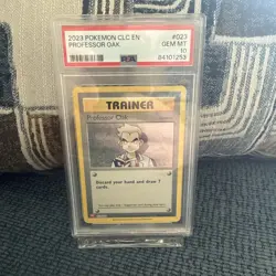 2023 Pokemon CLC EN #023 PROFESSOR OAK PSA 10 - Image 1