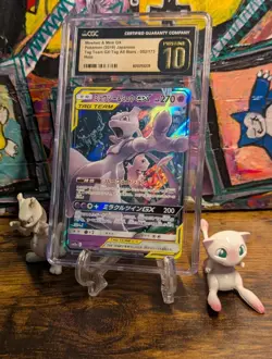 CGC 10 PRISTINE ✨ Pokemon 🧬 Mewtwo & Mew GX 052/173 Tag Team GX All Stars 🔮 - Image 1
