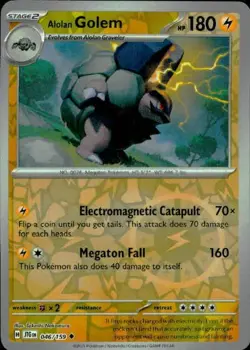 Alolan Golem 046/159 Uncommon Journey Together Reverse Holo NM - Image 1