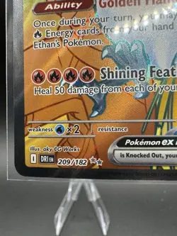 🔥 Ethan’s Ho-Oh ex 209/182 Secret Rare – Pokemon SV Destined Rivals – Mint/NM - Image 3