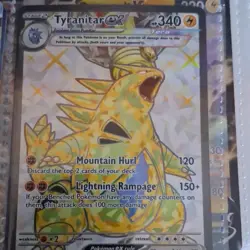Pokemon Tyranitar ex Tera Holo Ultra Rare 211/197 SV03 Obsidian Flames HP340 - Image 1