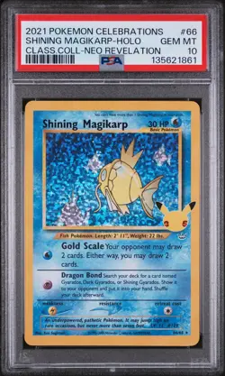 Shining Magikarp Holo 66 Celebrations Classic Collection Pokemon PSA 10 *861 - Image 1