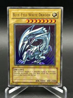 Yugioh TCG 2x Blue-Eyes White Dragon SDK-001 Vintage Starter Deck Kaiba LP-DMG - Image 4