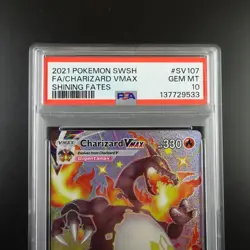 PSA 10 Charizard Vmax SV107/SV122 Pokemon Shining Fates Holo Graded Card - Image 2