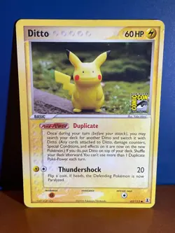 Pokemon Delta Species Ditto (Pikachu) Comic Con Promo Card 63/113 - Vintage Rare - Image 1