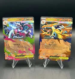 Pokemon MEP DM Holo EX Lot - Mega Charizard X & Mega Charizard Y - 2 Cards - Image 1