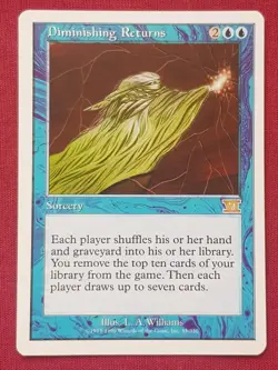 Magic The Gathering 6TH EDITION DIMINISHING RETURNS blue card MTG SIXTH - Image 1
