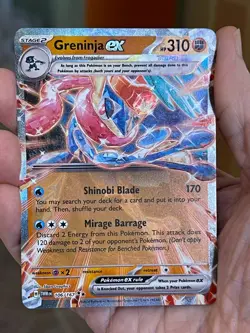 POKEMON GRENINJA EX 106/167 DOUBLE RARE HOLOFOIL TWILIGHT MASQUERADE NM CARD - Image 1