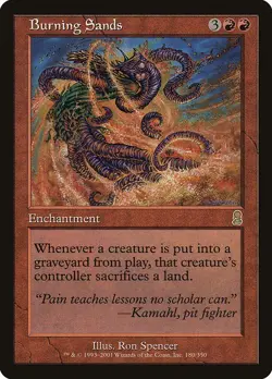 MTG Odyssey --- BURNING SANDS --- RARE! NM! Magic the Gathering! - Image 3