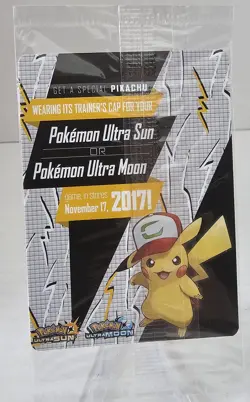 Pokemon Ash's Pikachu SM108 Black Star Promo I Choose You Pokemon Card Sealed - Image 2