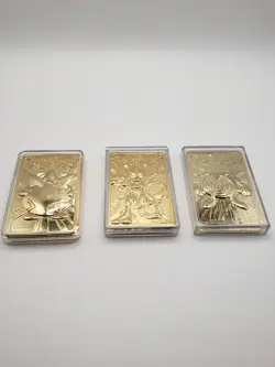 Mewtwo, Poliwhirl & Togepi BK Pokemon 23k Gold Cards - Image 1