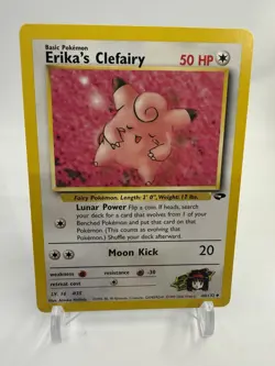 💥 Erika's Clefairy # 40/132 Pokemon 2000 Gym Challenge Set Vintage Card WOTC - Image 1