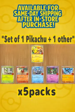 PSL 2025 Pikachu 020/M-P Pokemon xMcDonald's Promo+ Random card 5 pack set| - Image 2