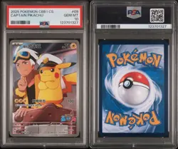 2025 POKEMON SIMPLIFIED CHINESE CBB1 C-GEM PACK VOL 1 #09 CAPTAIN PIKACHU PSA 10 - Image 3