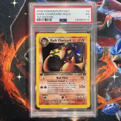 PSA 3 VG 1st Edition Dark Charizard Holo 4/82 2000 Pokemon TCG Team Rocket - Image 1