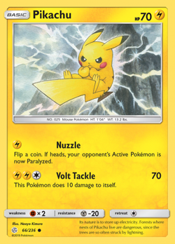 POKEMON XY COSMIC ECLIPSE COMMON Pikachu 66/236 - Image 1