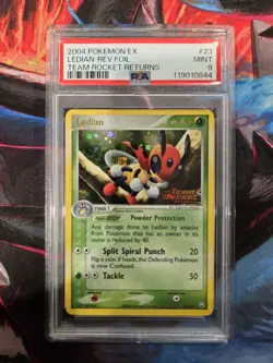 2004 Pokemon EX Team Rocket Returns Ledian Reverse Foil 23/109 PSA 9 Mint - Image 1