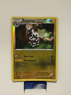 Pokemon TCG Zebstrika Black White 43/114 Reverse Holo Rare LP - Image 1