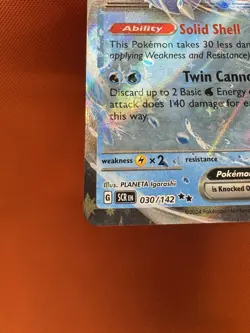 Pokemon TCG: Blastoise EX 030/142 S&V Stellar Crown Double Rare Holo NM 1989 - Image 4