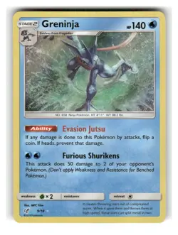 Greninja 9/18 Ultra Rare Detective Pikachu Holo Lightly Played - Image 1
