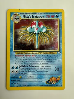 Pokemon TCG Misty's Tentacruel Gym Heroes 10/132 Holo Unlimited Holo Rare - Image 1