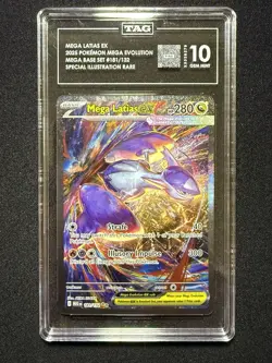 POKEMON MEGA LATIAS EX ME01 HOLO SPECIAL ILLUSTRATION RARE #181/132 TAG 10 ENGL… - Image 1