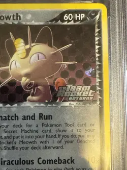 POKEMON EX TEAM ROCKET RETURNS ROCKET'S MEOWTH #46 REVERSE PSA 9 MINT! - Image 3
