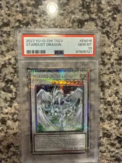2023 YU-GI-OH! TN23-25TH ANV TIN: DUELING HEROES #EN016 STARDUST DRAGON PSA 10 - Image 1