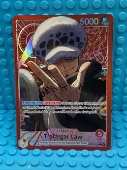 One Piece TCG Trafalgar Law Leader OP14-001 Alternate Art - Image 1