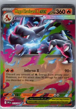 Mega Charizard X ex 013/094 ME02: Phantasmal Flames - Pokemon Card - NM - Image 1