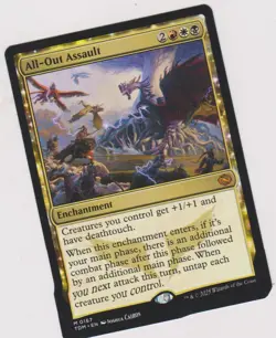 ALL-OUT ASSAULT X1 MYTHIC MTG MAGIC N-MINT TARKIR ; DRAGONSTORM K1 MULTICOLOR - Image 1