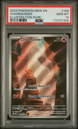 Charmander 168/165 PSA 10 Pokemon SV: 151 Illustration Rare - Image 1