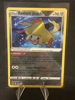 Radiant Jirachi 120/195 Silver Tempest Holo Rare Pokemon Card Pokemon TCG NM - Image 1